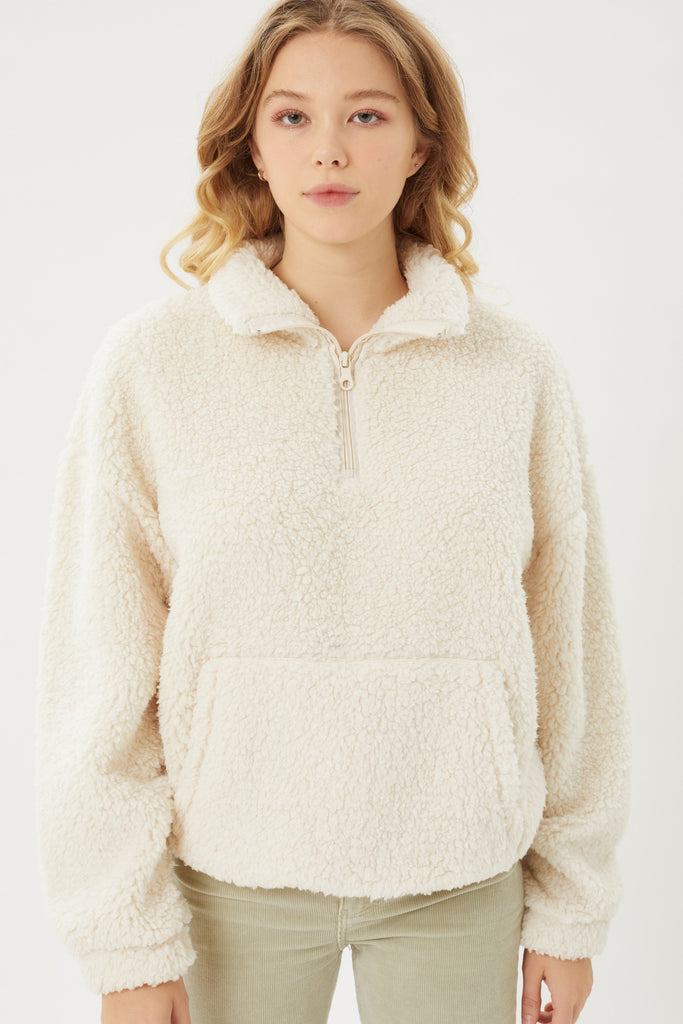 Sherpa Brushed Pullover - Good Times Boutique
