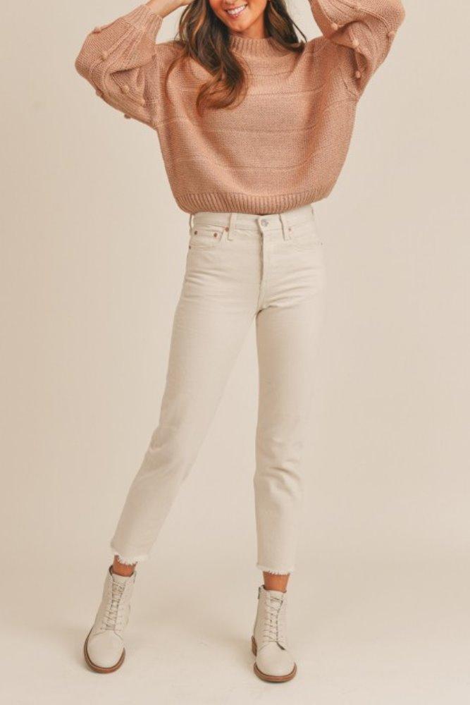 Hey There Mock Neck Sweater - Good Times Boutique