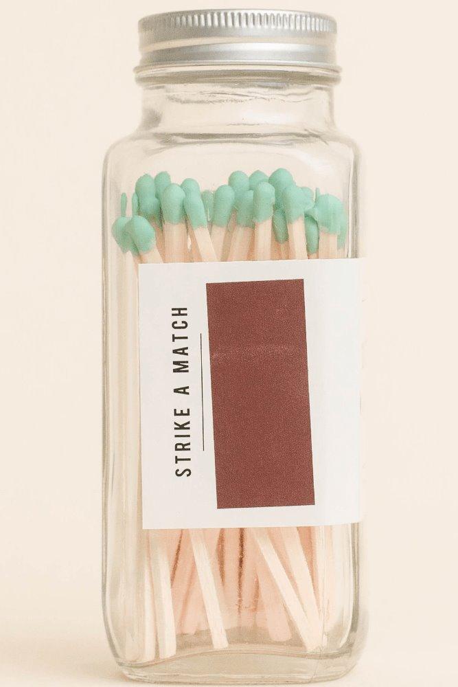 Mint Safety Matches - Glass Jar - Good Times Boutique