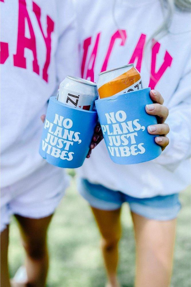 No Plans Just Vibes Thick Foam Koozie - Good Times Boutique