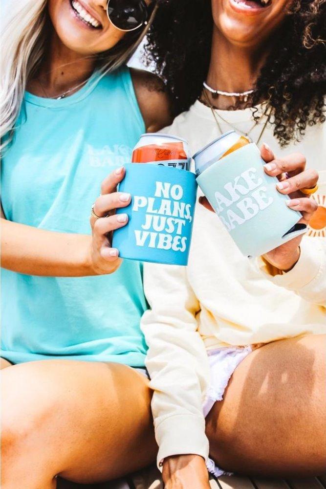 No Plans Just Vibes Thick Foam Koozie - Good Times Boutique