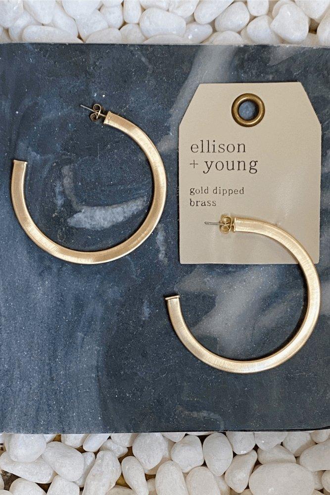 Overall Luxe Round Hoop Earrings - Good Times Boutique