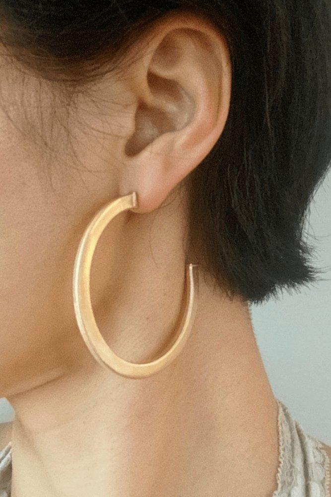 Overall Luxe Round Hoop Earrings - Good Times Boutique