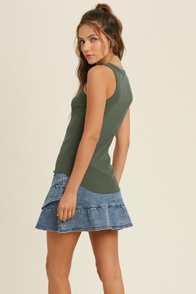Parker Tank in Green - Good Times Boutique